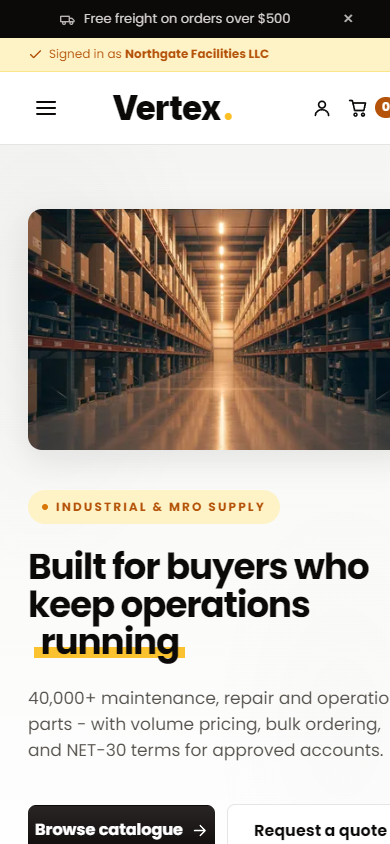 Mobile homepage (drawer with lang + currency pills)