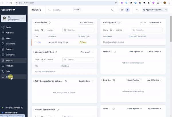 Wie man ein Modul in Concord CRM installiert